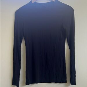 Halogen Black Long Sleeve Tee Essential Top